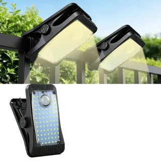 HQYNSS Solarlamp Bewegingssensor Terras Tuin Warmwit 1500mAh — miniatuur 1