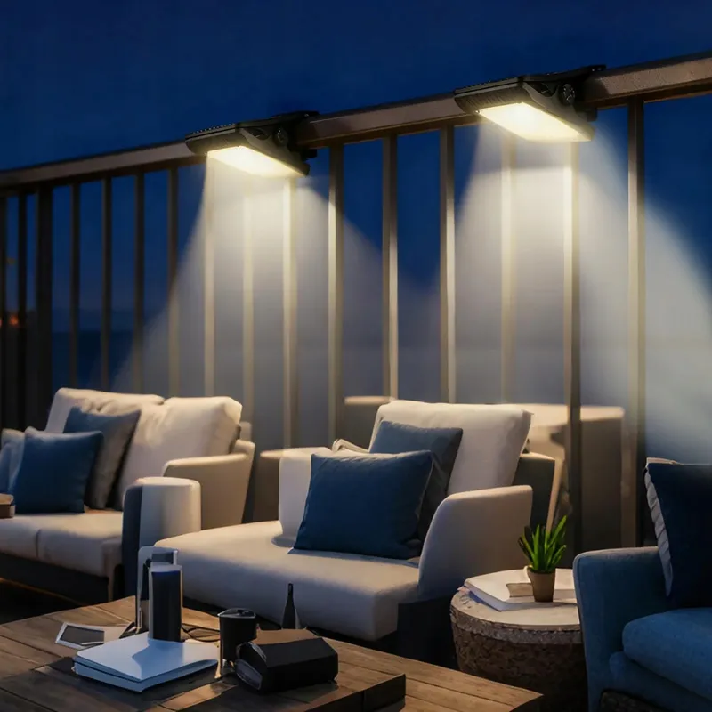 HQYNSS Solarlamp Bewegingssensor Terras Tuin Warmwit 1500mAh — foto 6