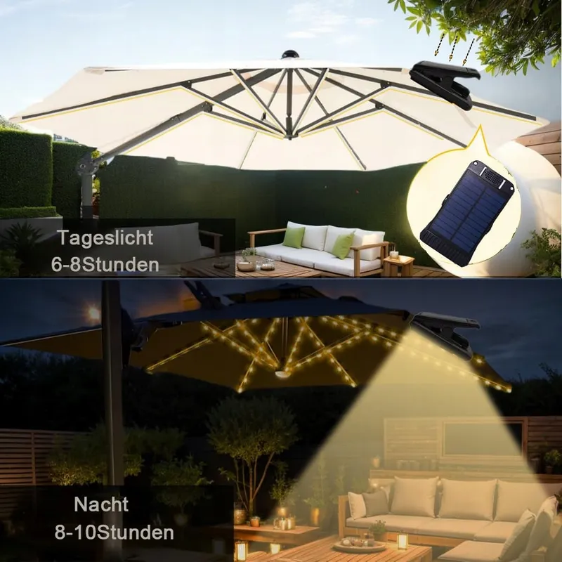 HQYNSS Solarlamp Bewegingssensor Terras Tuin Warmwit 1500mAh — foto 7