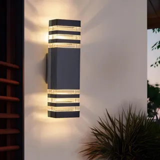 CELAVY LED Buitenwandlamp Up Down Antraciet GU10 IP65 — miniatuur 1