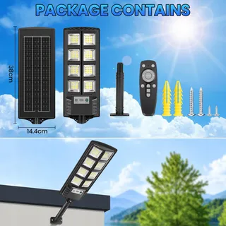 VOPHICHO Solar Lamp Afstandsbediening Bewegingsmelder 4 Stuks IP66 — miniatuur 7