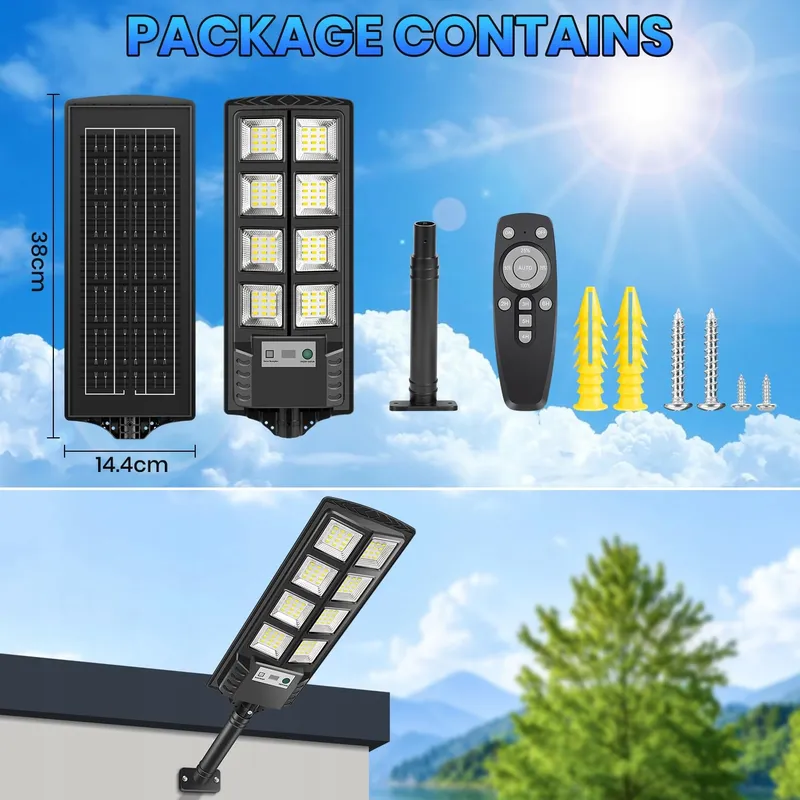 VOPHICHO Solar Lamp Afstandsbediening Bewegingsmelder 4 Stuks IP66 — foto 7
