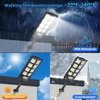 VOPHICHO Solar Lamp Afstandsbediening Bewegingsmelder 4 Stuks IP66 — miniatuur 6