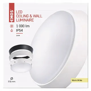 EMOS LED Wand- En Plafondlamp Rond Waterdicht 14W 1000lm — miniatuur 1