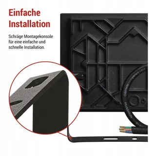 EMOS Tambo LED Schijnwerper Ultraplat Waterdicht Zwart 30W 3000lm — miniatuur 3