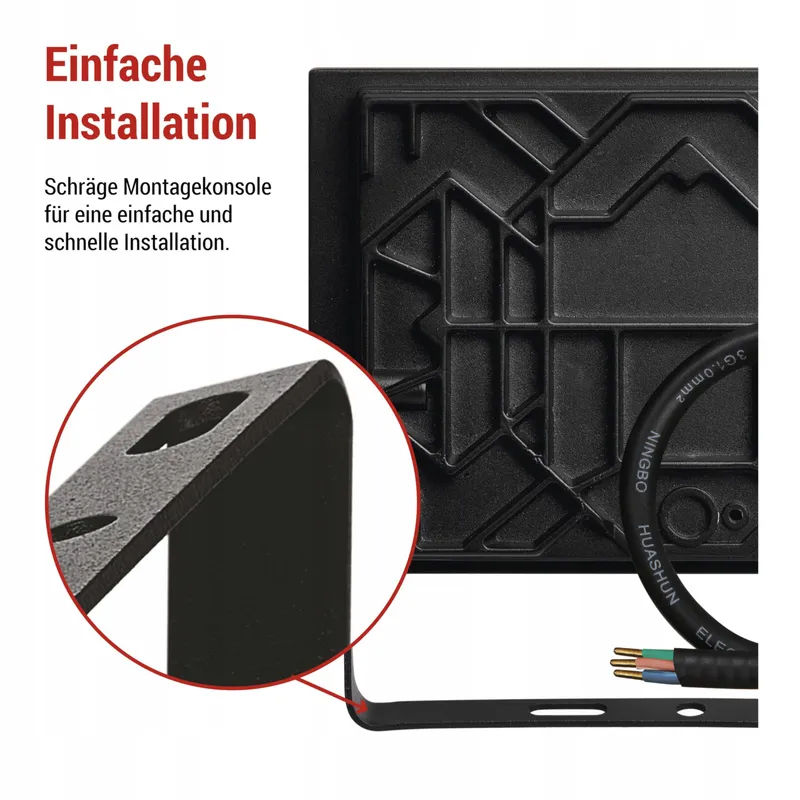 EMOS Tambo LED Schijnwerper Ultraplat Waterdicht Zwart 30W 3000lm — foto 3