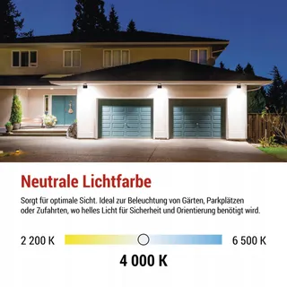 EMOS Tambo LED Schijnwerper Ultraplat Waterdicht Zwart 30W 3000lm — miniatuur 4