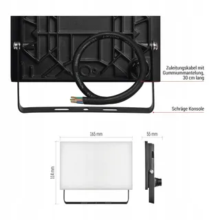 EMOS Tambo LED Schijnwerper Ultraplat Waterdicht Zwart 30W 3000lm — miniatuur 6