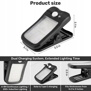 BLUEYU Solarlampen Met Bewegingsmelder USB Afstandsbediening 4 Stuks — miniatuur 7