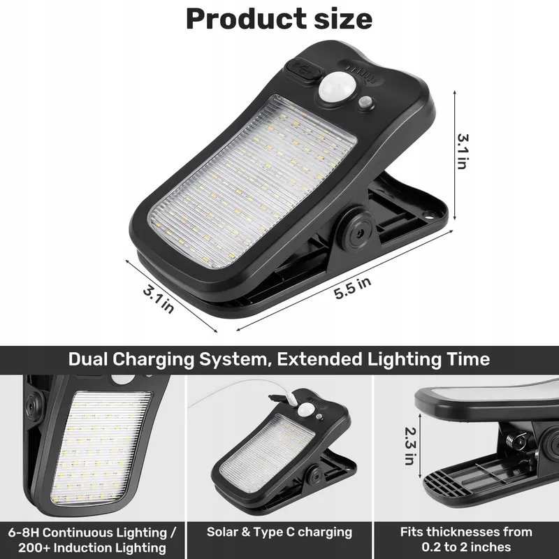 BLUEYU Solarlampen Met Bewegingsmelder USB Afstandsbediening 4 Stuks — foto 7