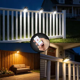 BLUEYU Solarlampen Met Bewegingsmelder USB Afstandsbediening 4 Stuks — miniatuur 2