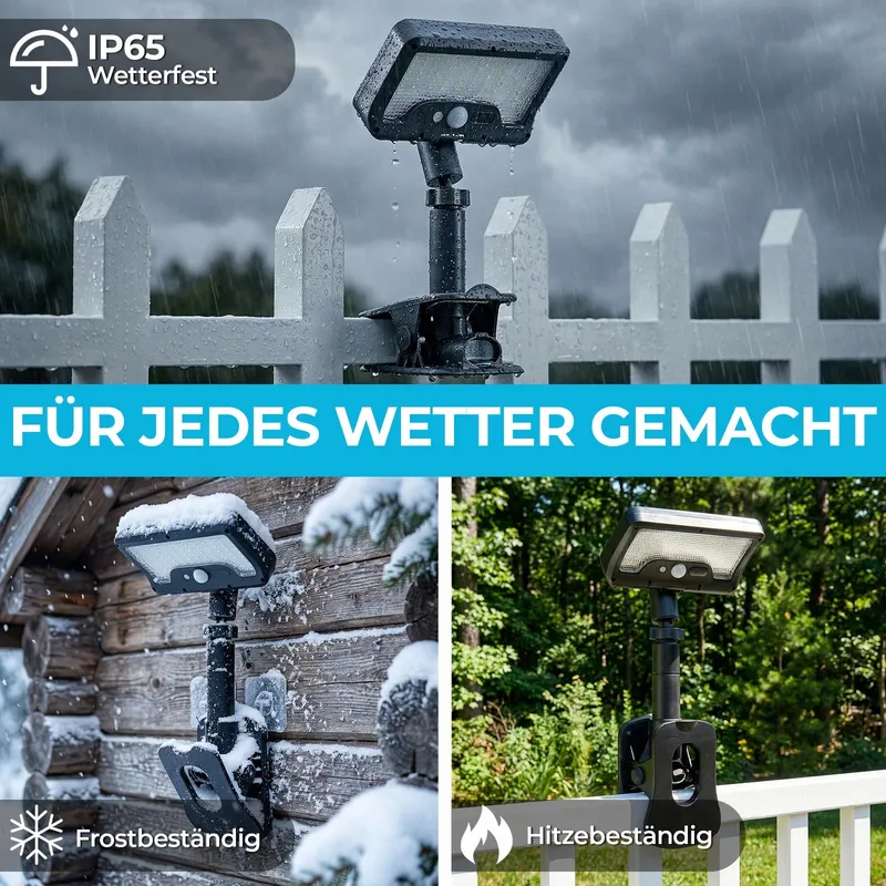 LUSTALED Solarlamp Buiten Met Bewegingssensor USB 92 LED 3 Standen — foto 6