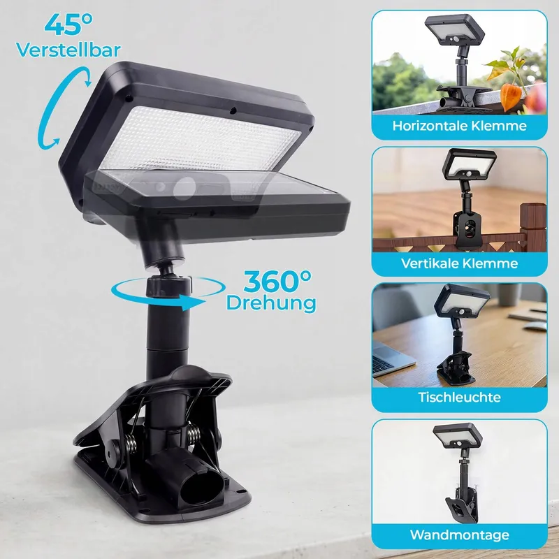 LUSTALED Solarlamp Buiten Met Bewegingssensor USB 92 LED 3 Standen — foto 2