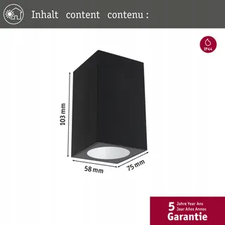 PAULMANN Flame LED Buitenwandlamp Antraciet Aluminium IP44 3000K — miniatuur 2