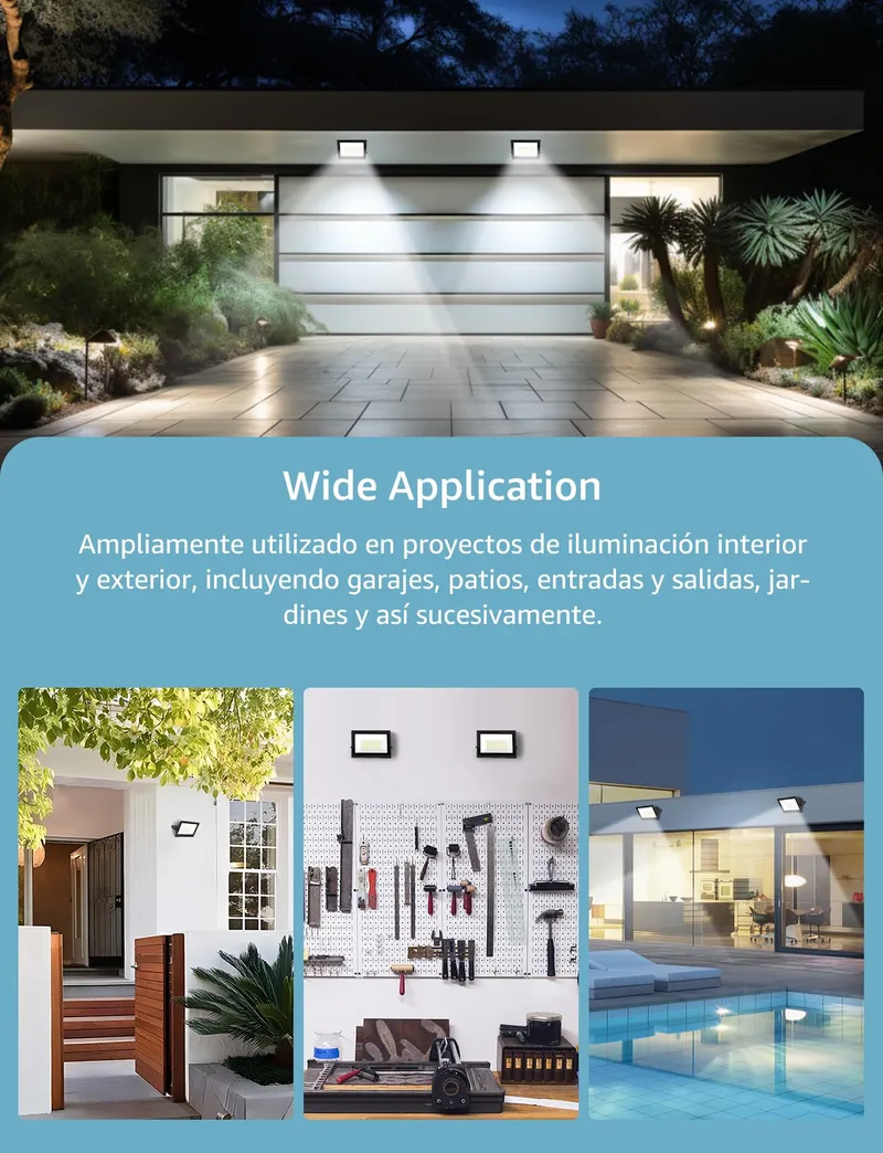 AIGOST LED Schijnwerper Waterdicht Helder Garage Tuin 50W IP65 — foto 6