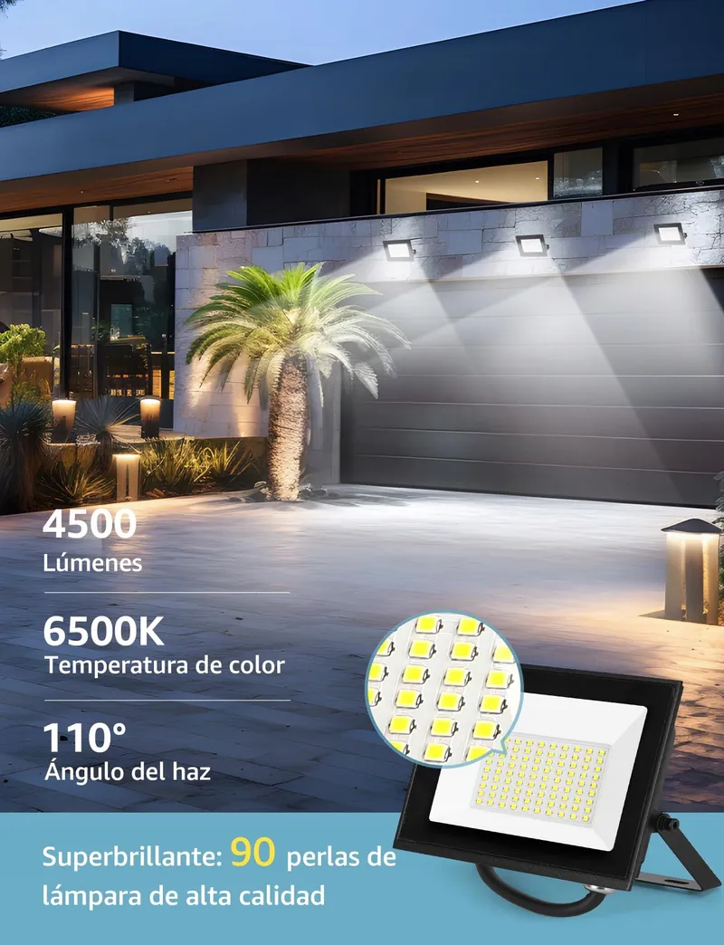 AIGOST LED Schijnwerper Waterdicht Helder Garage Tuin 50W IP65 — foto 2