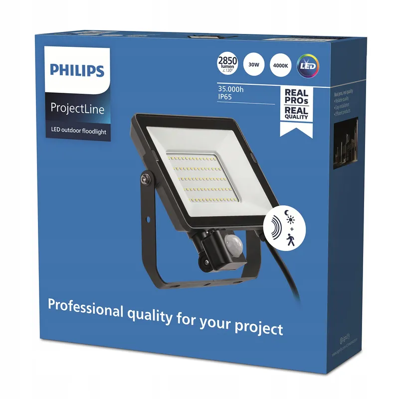 PHILIPS ProjectLine LED Schijnwerper met Sensor Zwart 30W 4000K — foto 2
