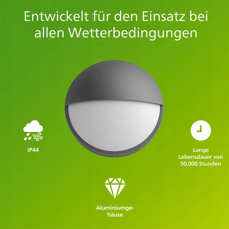 PHILIPS Capricorn LED Buitenwandlamp Modern IP44 Antraciet — foto 2