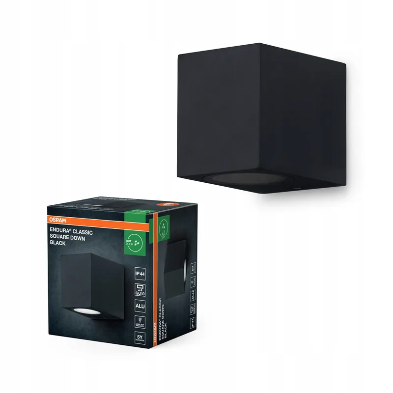 OSRAM ENDURA Classic Square Buitenwandlamp Zwart GU10 IP44 — foto 1