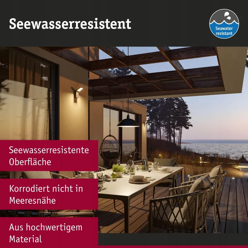 PAULMANN LED Buitenwandlamp Antraciet Warm Wit IP44 — foto 8