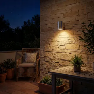 SMARTWARES Solar LED Wandlamp Staal Draadloos IP44 — miniatuur 2