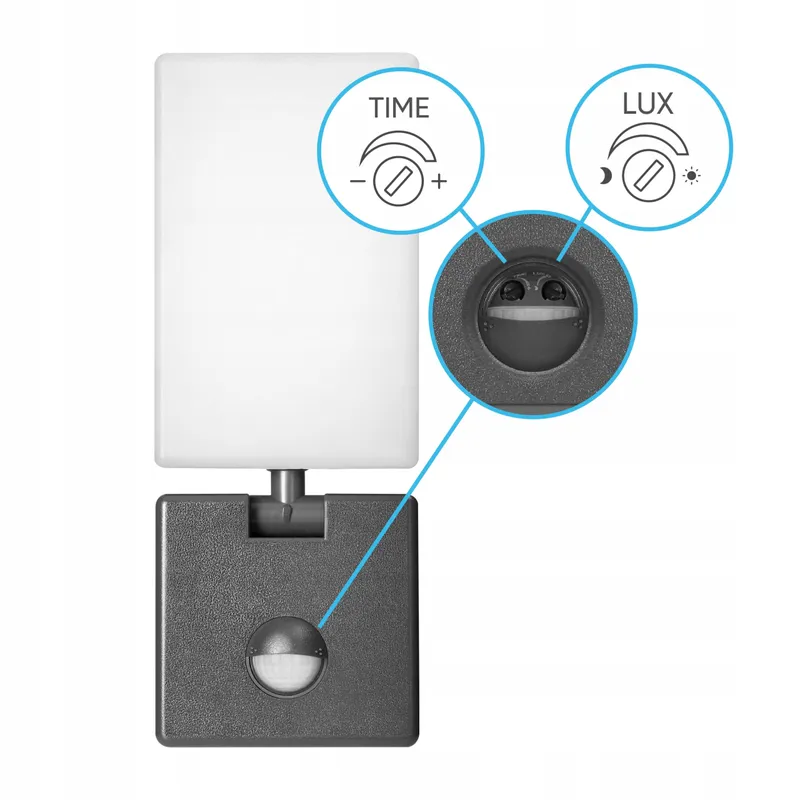 MIRATIC LED Buitenlamp Bewegingssensor Grijs Waterdicht IP65 — foto 4