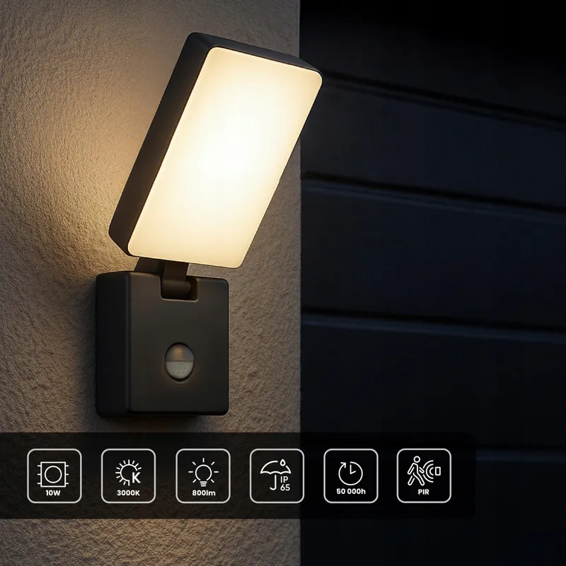 MIRATIC LED Buitenlamp Bewegingssensor Grijs Waterdicht IP65 — foto 2