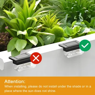 ANMOSSI Solar Tuinlampen LED Terras Trap Waterdicht 12 Stuks — miniatuur 4