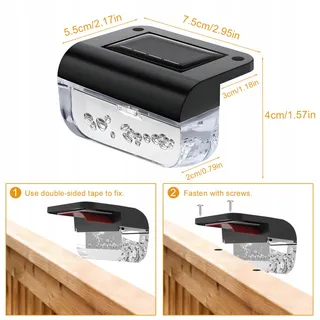 ANMOSSI Solar Tuinlampen LED Terras Trap Waterdicht 12 Stuks — miniatuur 5