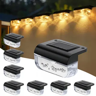 ANMOSSI Solar Tuinlampen LED Terras Trap Waterdicht 12 Stuks — miniatuur 1