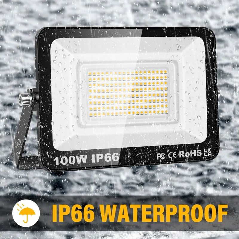 PICAA LED Schijnwerper Waterdicht Warmwit 100W IP65 — foto 5