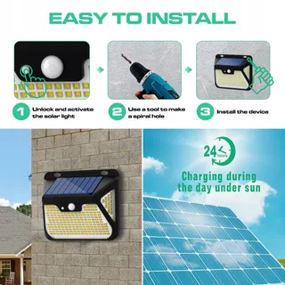 HYBEC Solarlampen Met Bewegingsmelder LED Tuin Waterdicht 6 Stuks — miniatuur 5