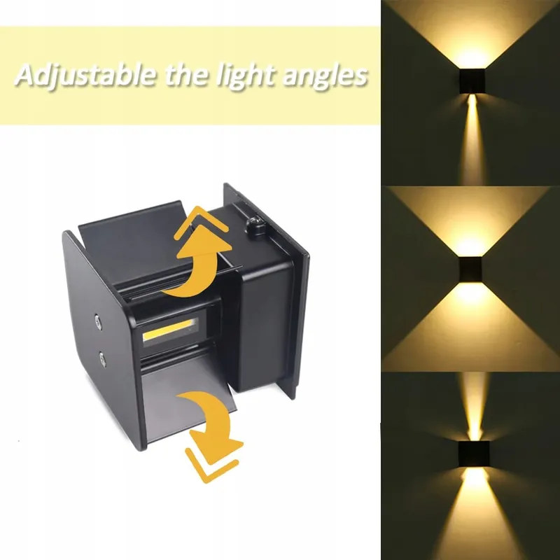 ZHMA Wandlamp Verstelbare Hoek Warm Licht Waterdicht 12W IP65 — foto 3