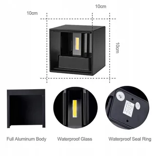 ZHMA Wandlamp Verstelbare Hoek Warm Licht Waterdicht 12W IP65 — miniatuur 2