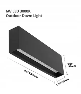 DAWALIGHT LED Wandlamp Waterdicht Warm Wit Buiten 6W IP65 — miniatuur 2