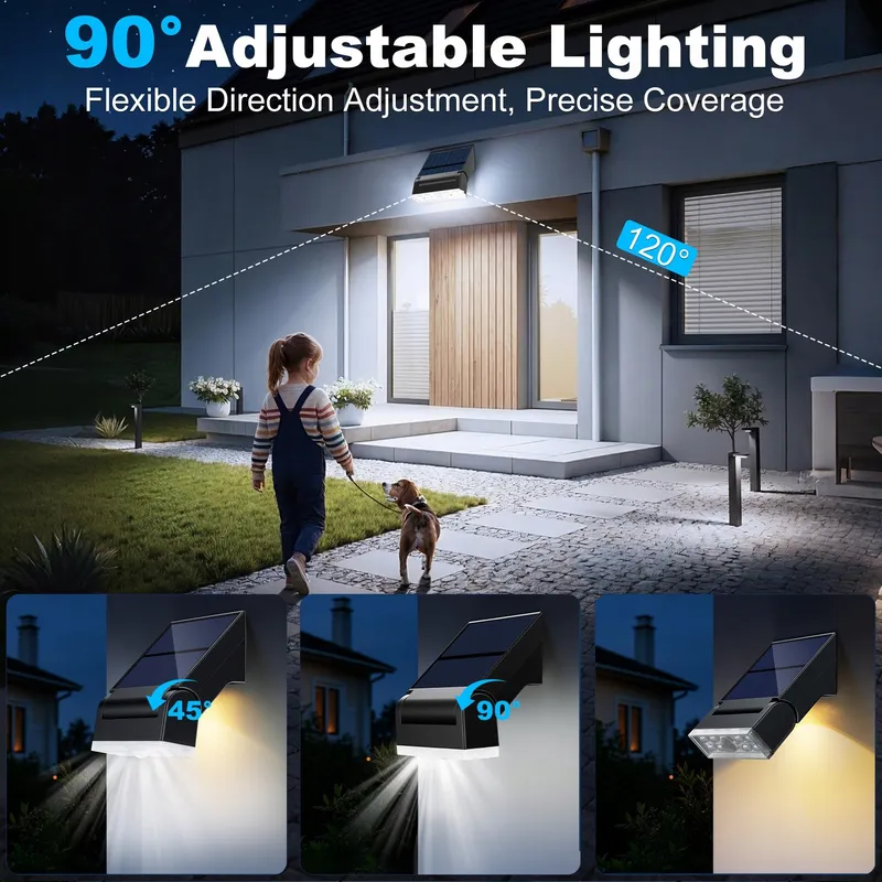GILIWOSY Solarlamp Buiten Met Bewegingssensor Verstelbaar IP65 — foto 2