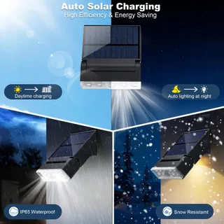 GILIWOSY Solarlamp Buiten Met Bewegingssensor Verstelbaar IP65 — miniatuur 5