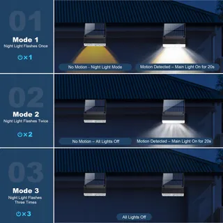 GILIWOSY Solarlamp Buiten Met Bewegingssensor Verstelbaar IP65 — miniatuur 4