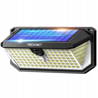 TECKNET Solar Lamp met Bewegingssensor Tuin Garage 546 LED IP66 — miniatuur 1