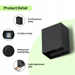 AURALAB LED Buitenlamp Verstelbaar Waterdicht Tuin 6W IP65 — miniatuur 5
