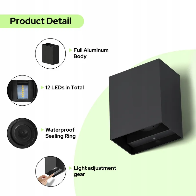 AURALAB LED Buitenlamp Verstelbaar Waterdicht Tuin 6W IP65 — foto 5