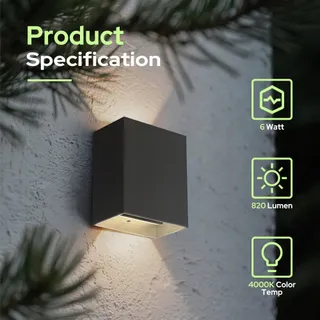 AURALAB LED Buitenlamp Verstelbaar Waterdicht Tuin 6W IP65 — miniatuur 3