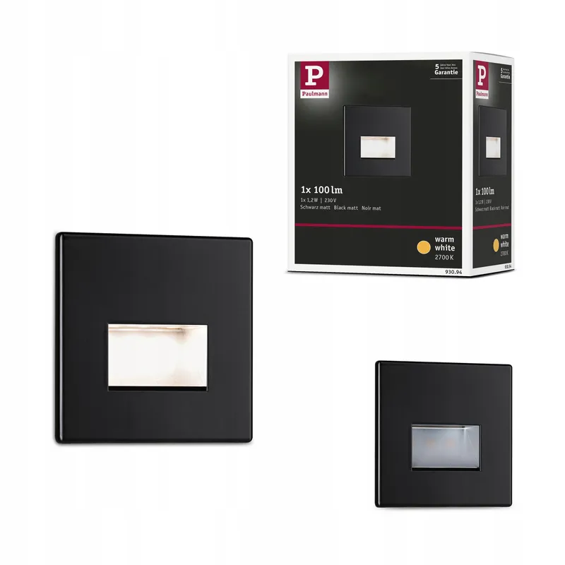 PAULMANN Edge Quadro Inbouwlamp Buiten Zwart Mat 230V 2700K — foto 1