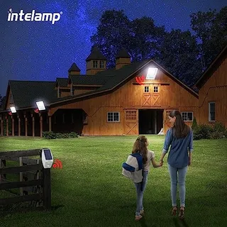 INTELAMP Solarlamp Bewegingssensor Afstandsbediening Waterdicht 3000LM IP65 — miniatuur 7