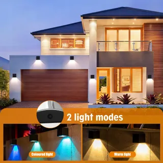 WOWLELA Solar Tuinlamp Terras RGB Warmwit IP65 — miniatuur 2