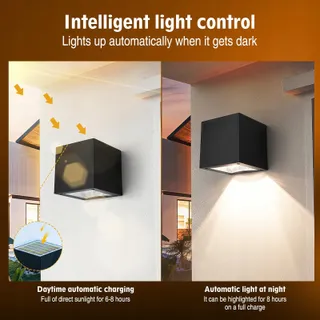 WOWLELA Solar Tuinlamp Terras RGB Warmwit IP65 — miniatuur 8