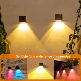 WOWLELA Solar Tuinlamp Terras RGB Warmwit IP65 — miniatuur 5