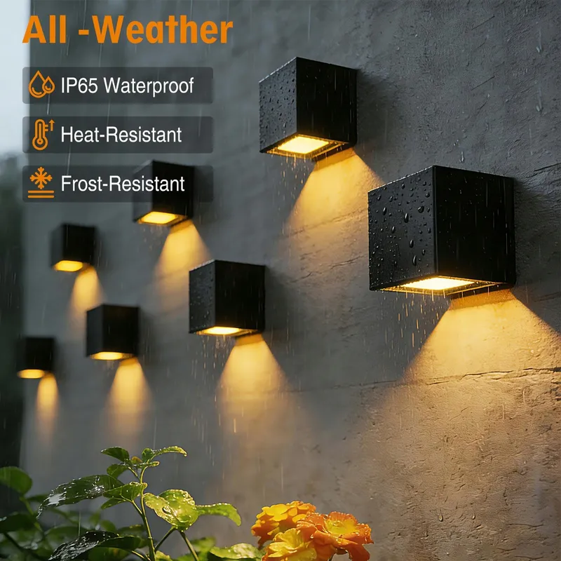 WOWLELA Solar Tuinlamp Terras RGB Warmwit IP65 — foto 4
