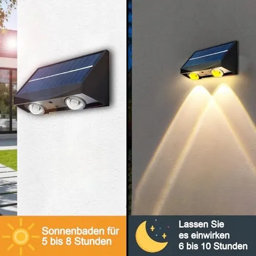 HQYNSS Solarlamp LED Tuin Balkon Terras IP65 4 Stuks — foto 2