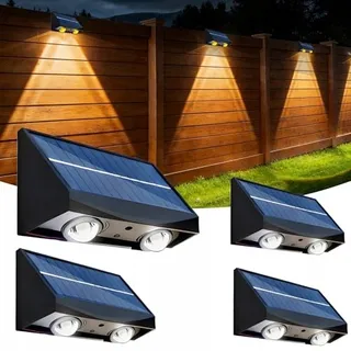 HQYNSS Solarlamp LED Tuin Balkon Terras IP65 4 Stuks — miniatuur 1